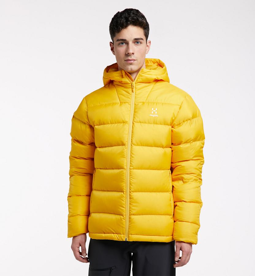 Haglöfs Mens Bield Down Jacket Yellow New Zealand 14697IPAG